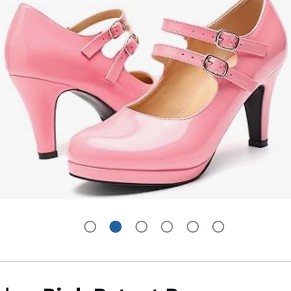 Pink Mary Jane Heels - Picture 2 of 6